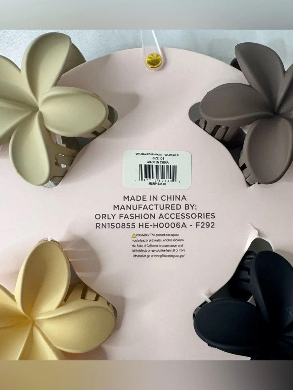 Hair Essentials Flower Shaped Hair Clips